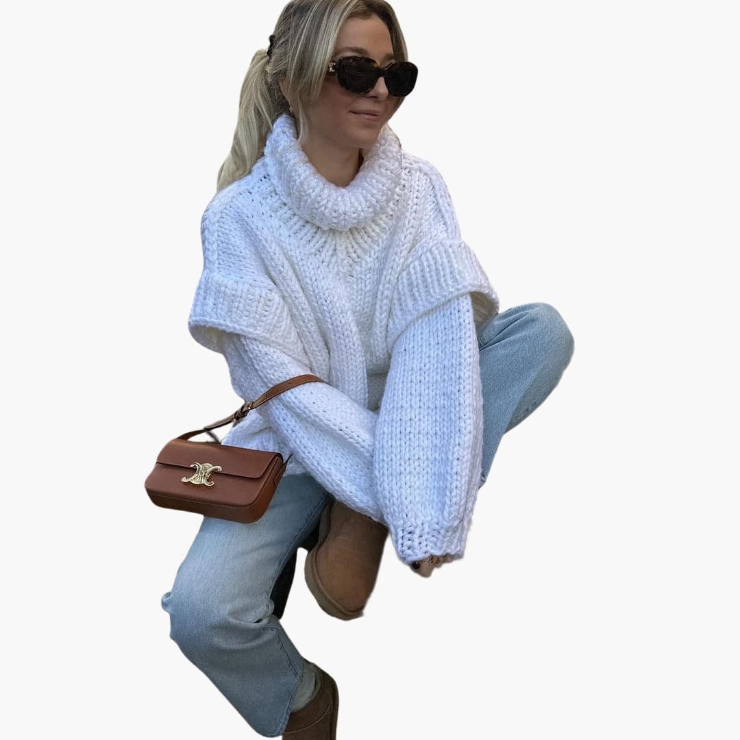Oversized Turtleneck Sweater for Women