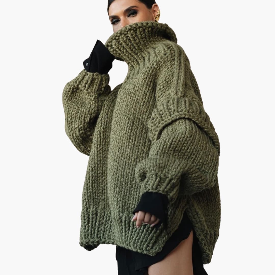 Oversized Turtleneck Sweater for Women