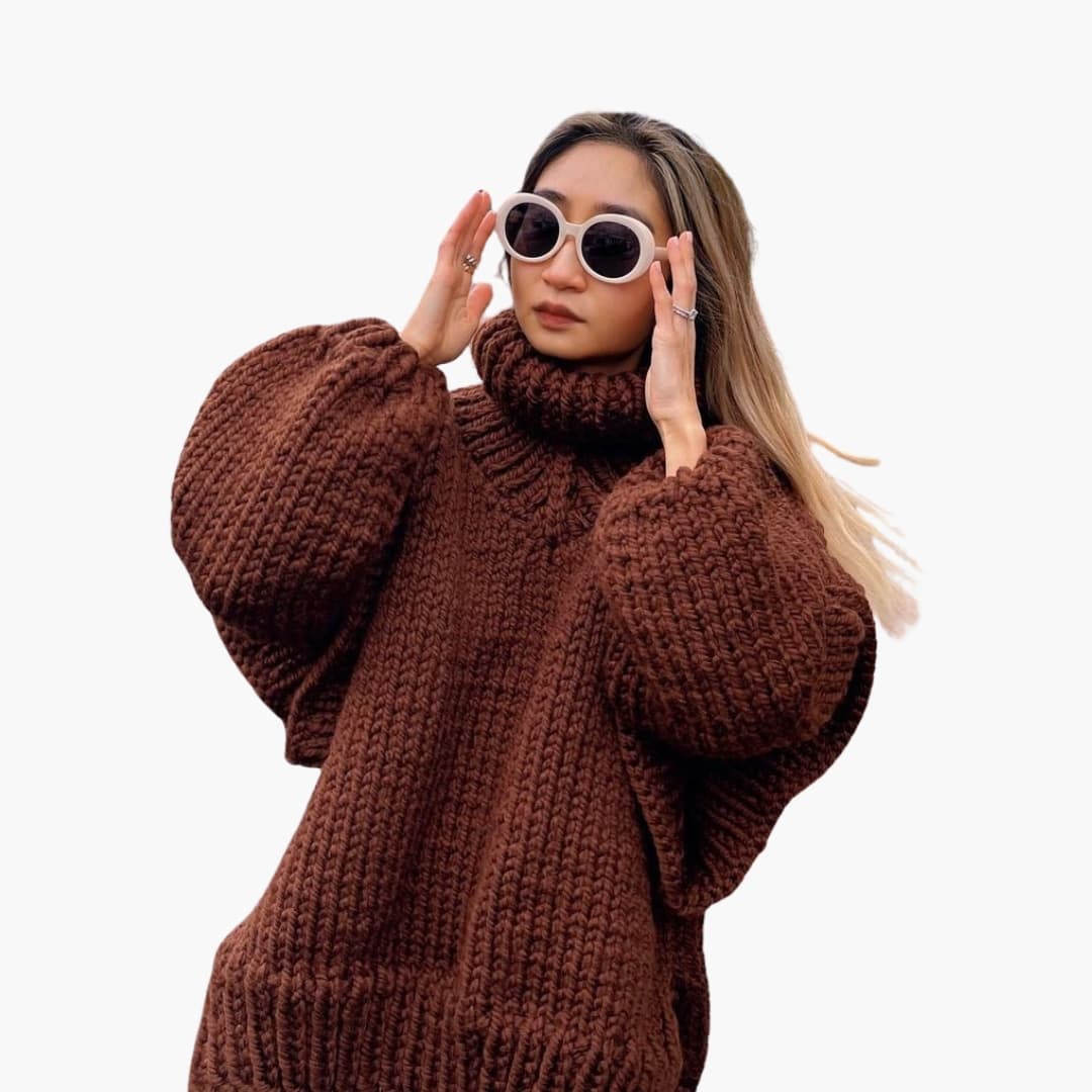 Oversized Turtleneck Sweater for Women