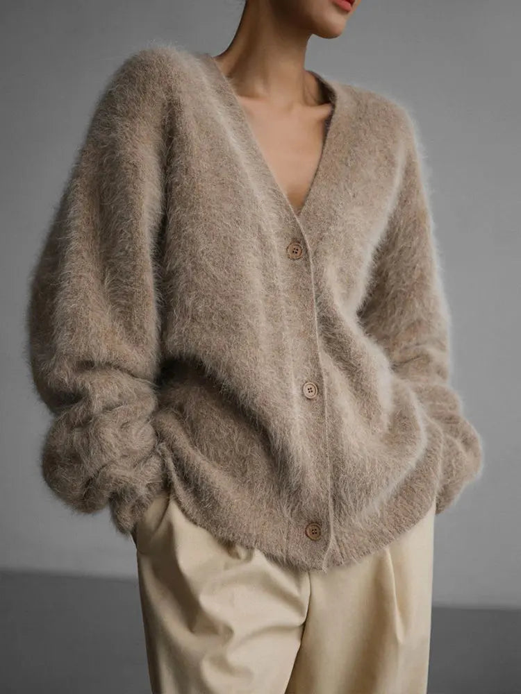 Oversized Knit Cardigan for Women – 100% Nylon Soft Lightweight Layer