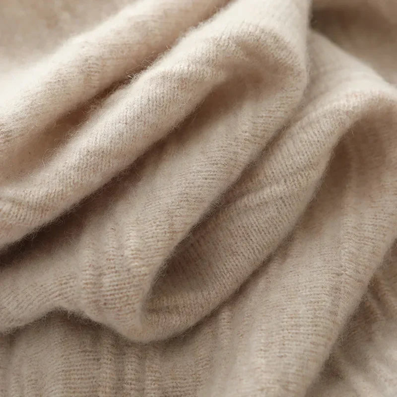 Merino Wool A-Line Midi Skirt – Soft, Warm & Elegant Knit Design