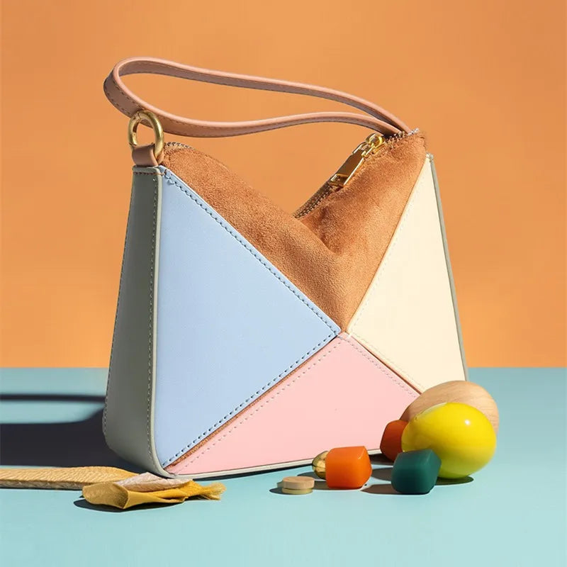 Women’s Prism Fold Handbag – Multi-Way Lightweight Geometric Bag