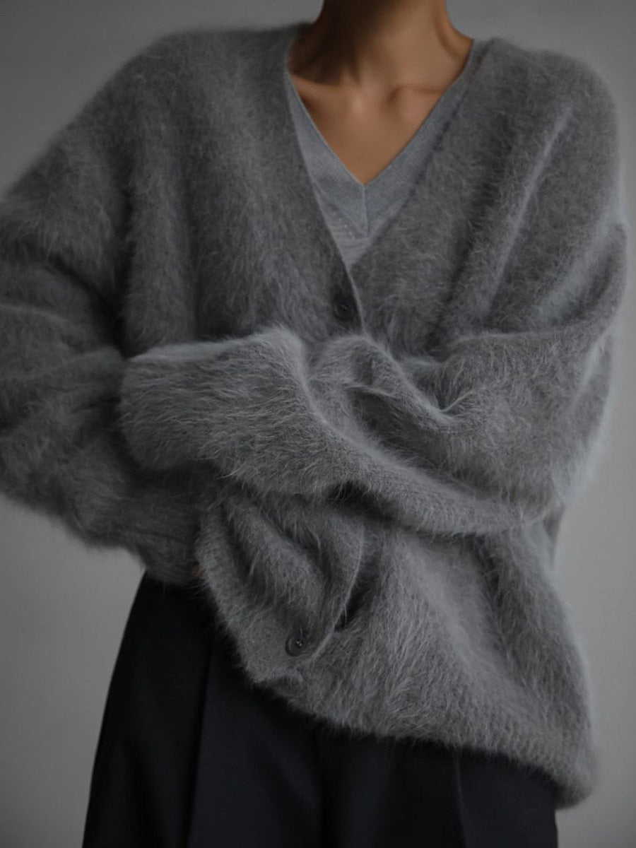 Oversized Knit Cardigan for Women – 100% Nylon Soft Lightweight Layer