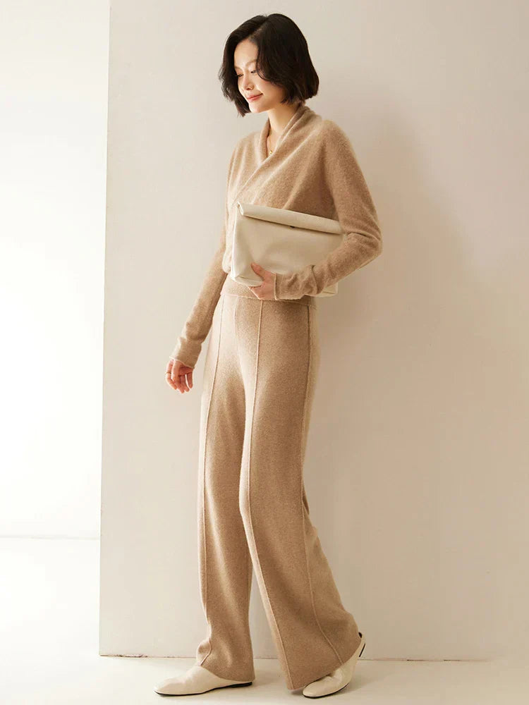 Women’s Cashmere Wrap Sweater – Soft Crossover Knit for Effortless Elegance