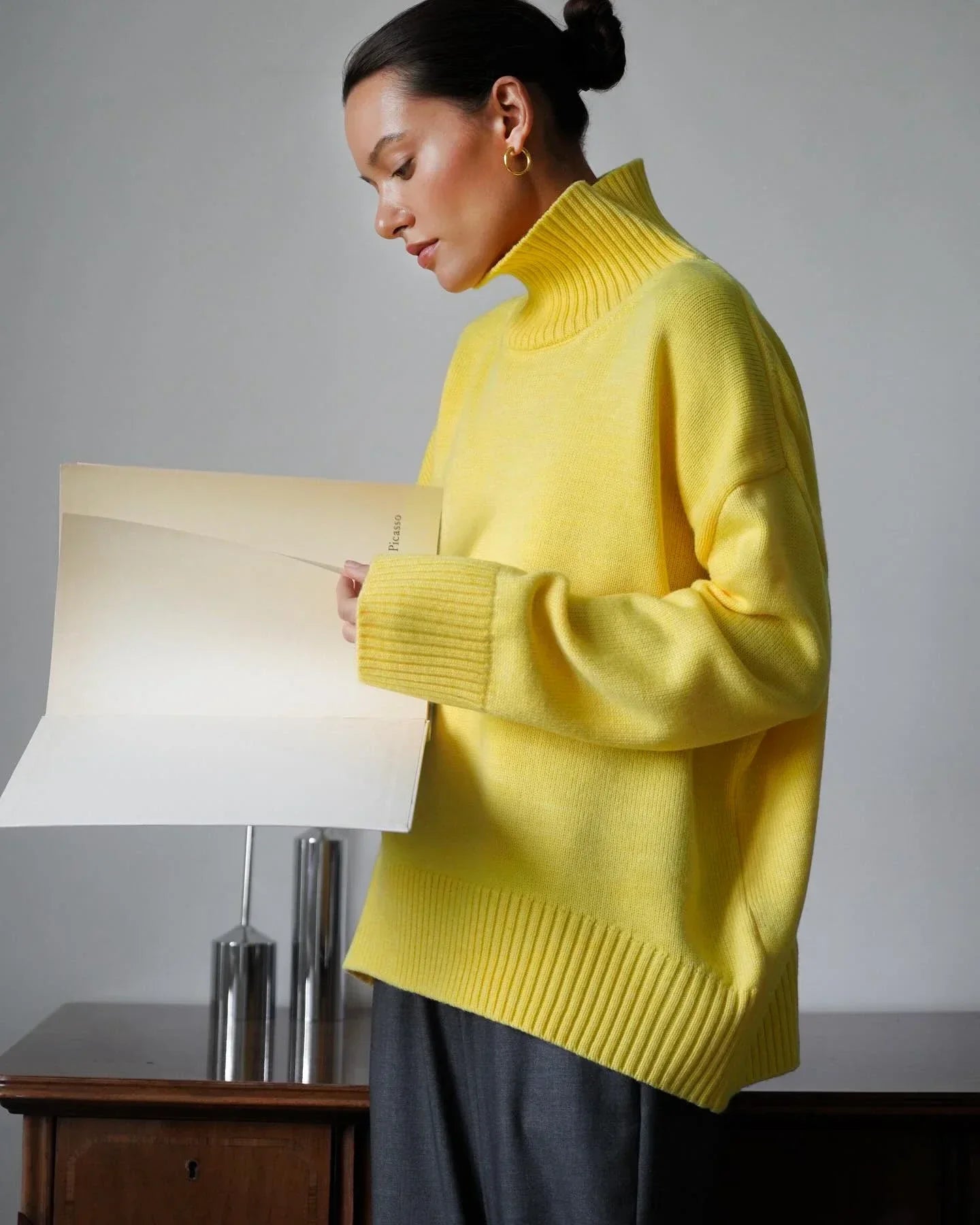 Oversized Turtleneck Sweater for Women