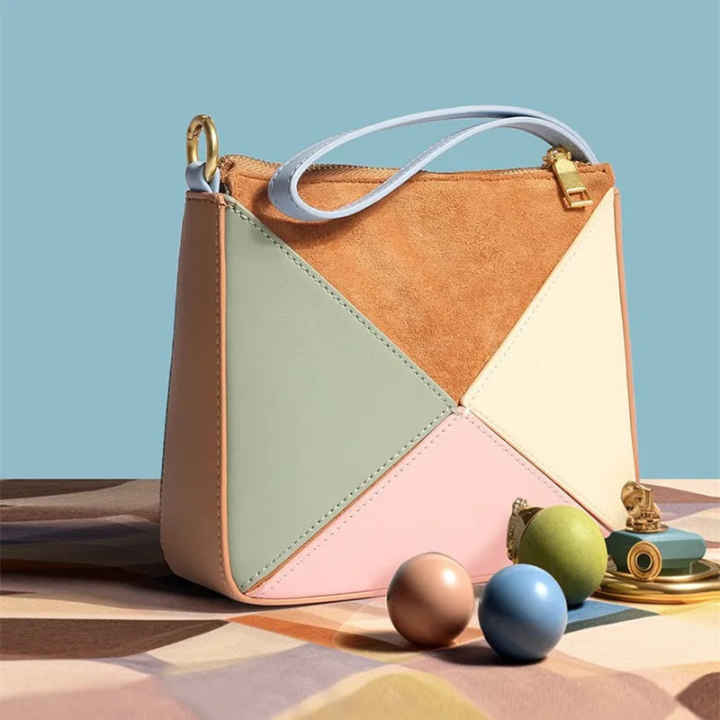 Women’s Prism Fold Handbag – Multi-Way Lightweight Geometric Bag