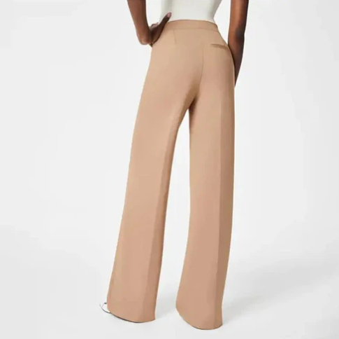 Women’s Plus Size Wide Leg Trousers – High Waisted Elegant Pants