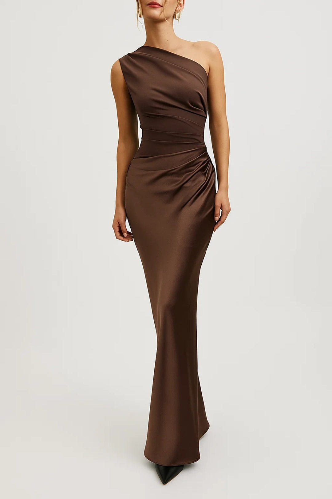 One Shoulder Evening Maxi Dress for Women