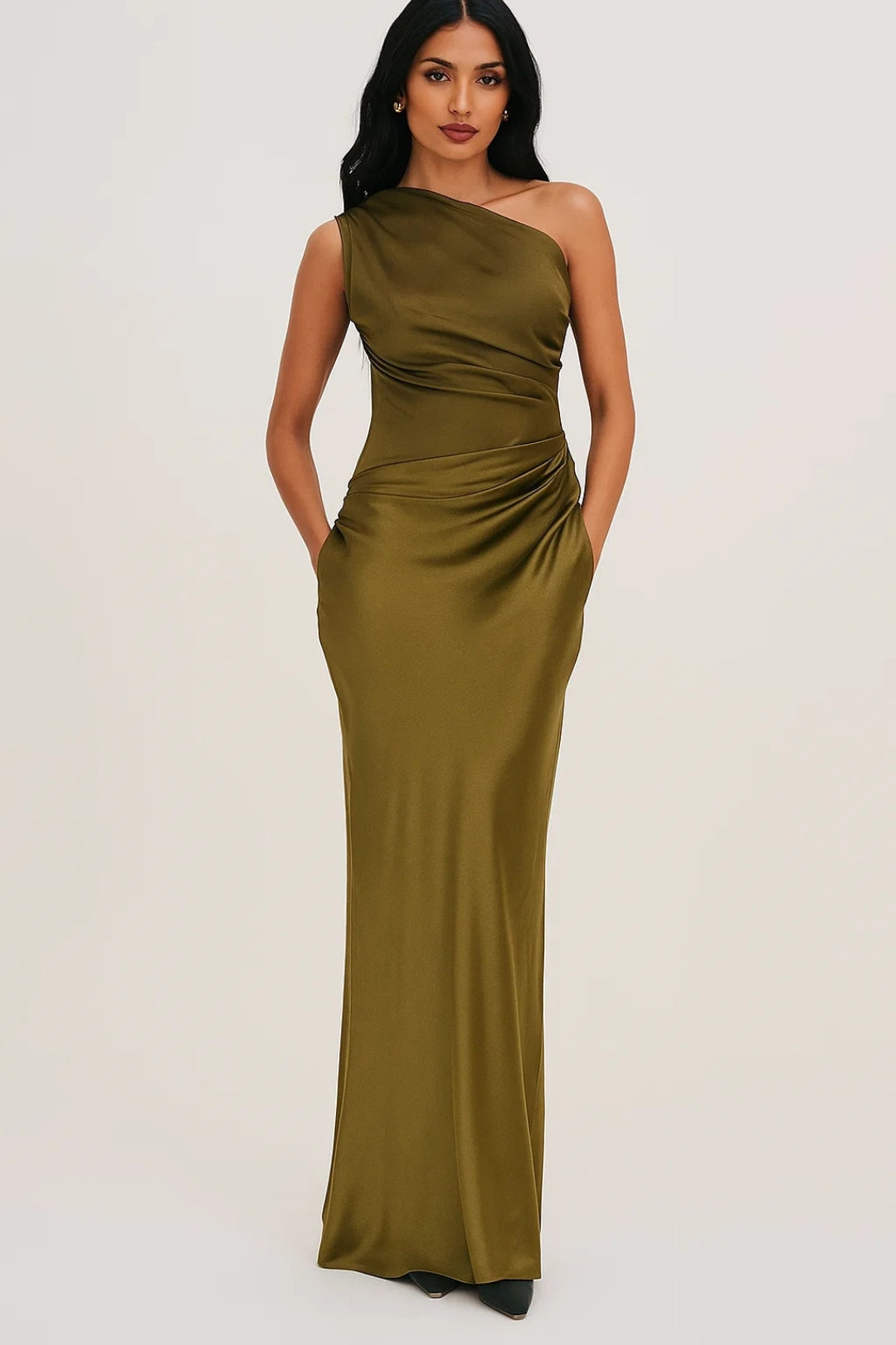 One Shoulder Evening Maxi Dress for Women