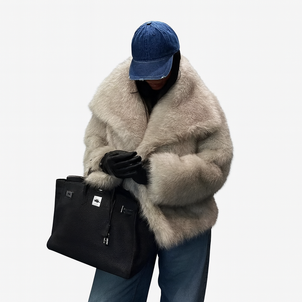 Stylish faux fur coat for women | Fashionable and warm