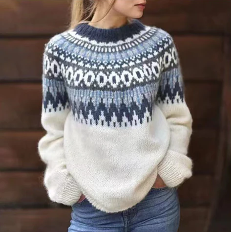 Women's Nordic Knitted Sweater