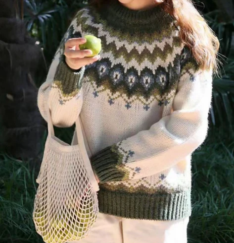 Women's Nordic Knitted Sweater