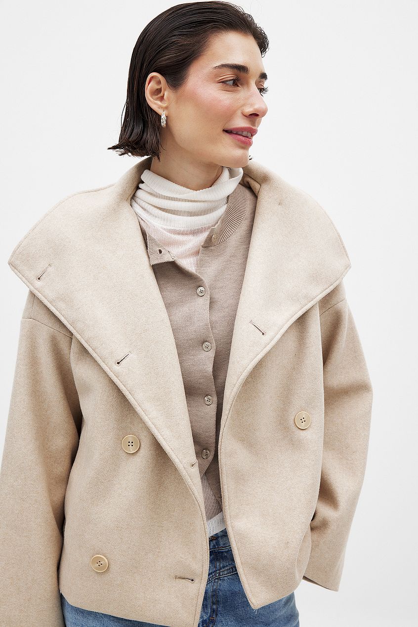 Double Breasted Short Coat for Women