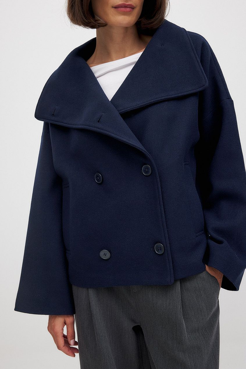 Double Breasted Short Coat for Women