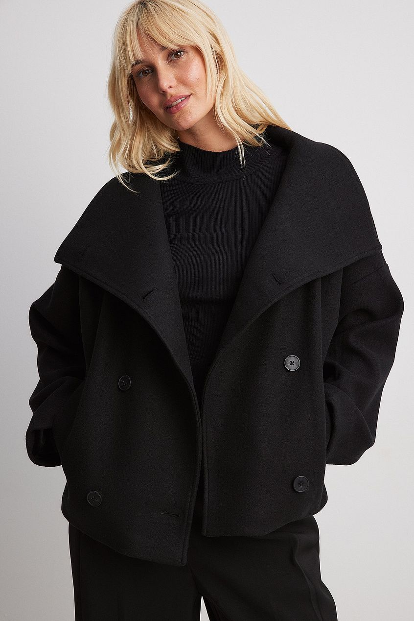 Double Breasted Short Coat for Women