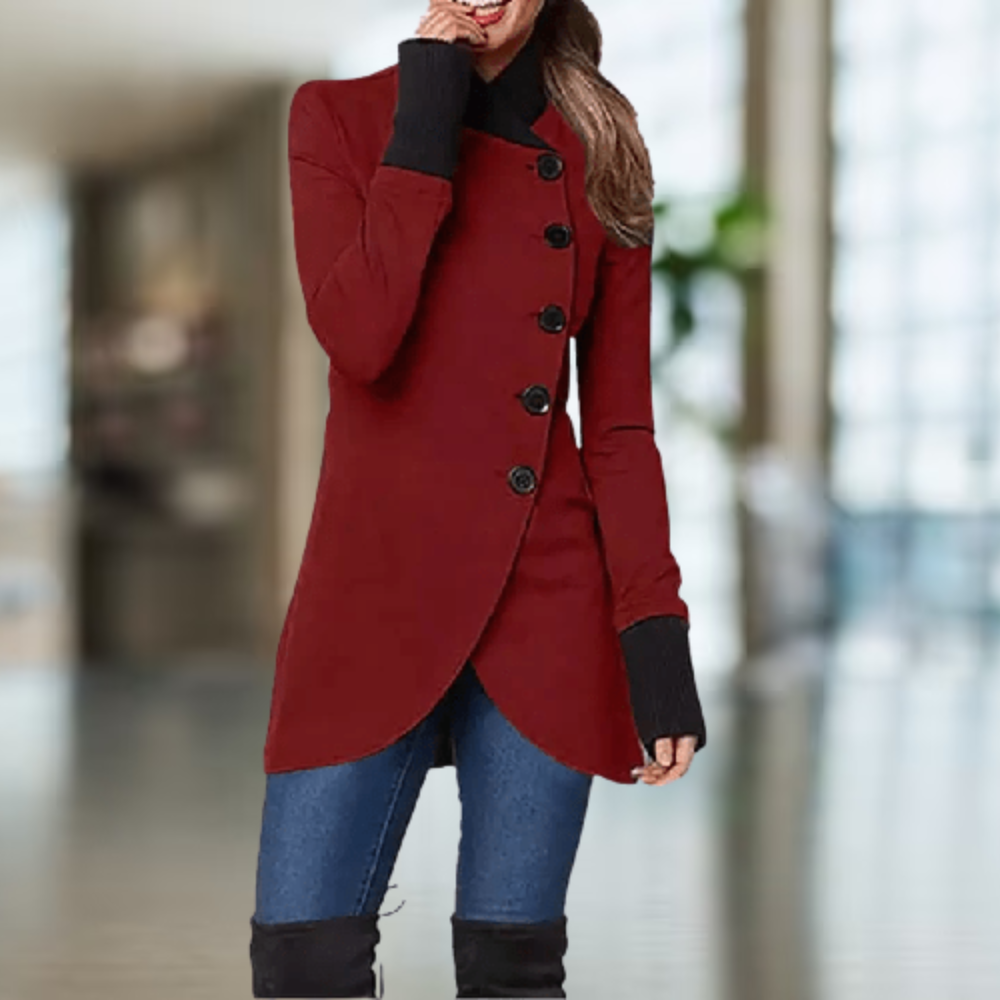 Cindi - Asymmetric coat comfort winter