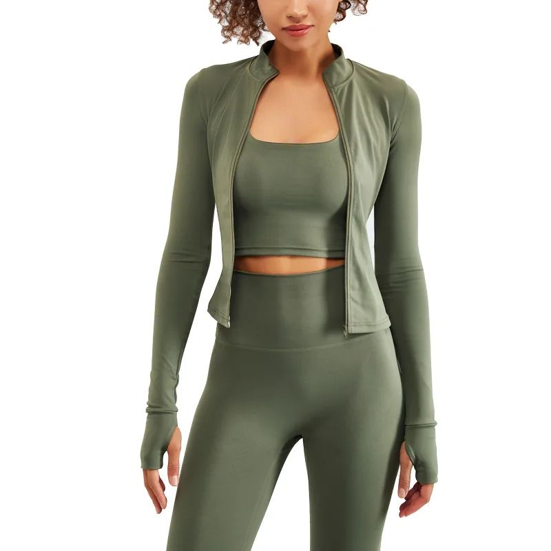Women’s High-Waist Yoga Set – 3-Piece Activewear Outfit with Compression Fit