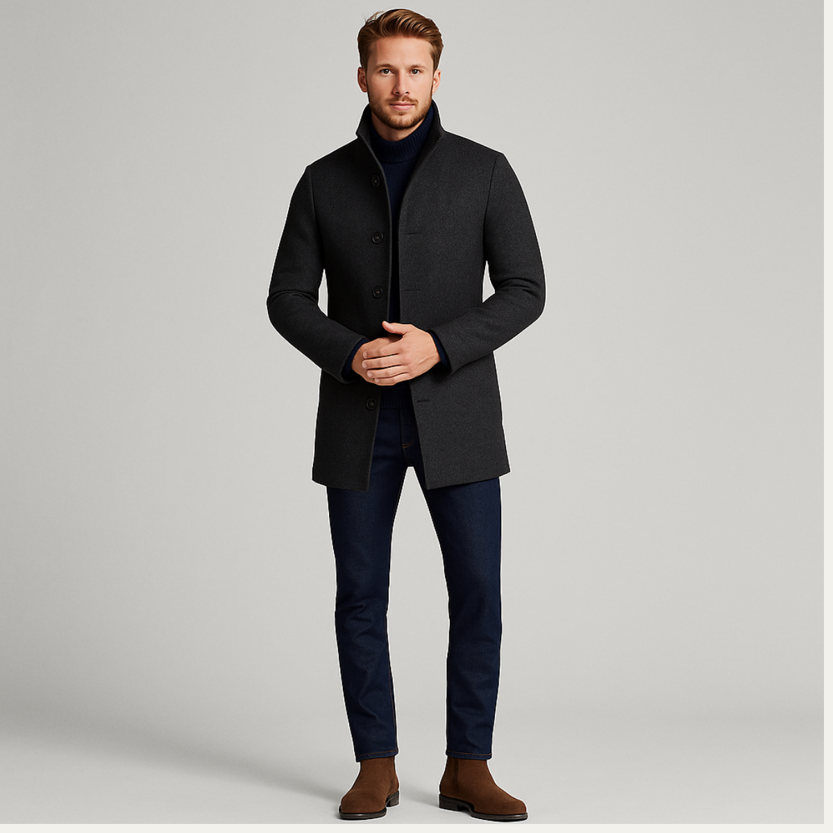 Vien | Men’s Wool Tailored Overcoat