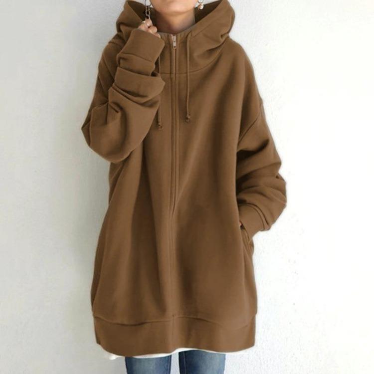 Hooded Zip Sweater for Women – Lightweight Casual Layer for Spring Wear
