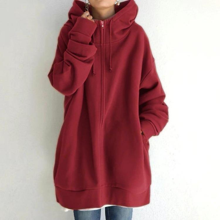 Hooded Zip Sweater for Women – Lightweight Casual Layer for Spring Wear