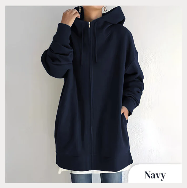 Hooded Zip Sweater for Women – Lightweight Casual Layer for Spring Wear