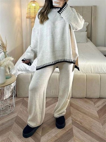 Cozy Knitted Winter Set – Soft Two-Piece Lounge & Casual Wear for Women