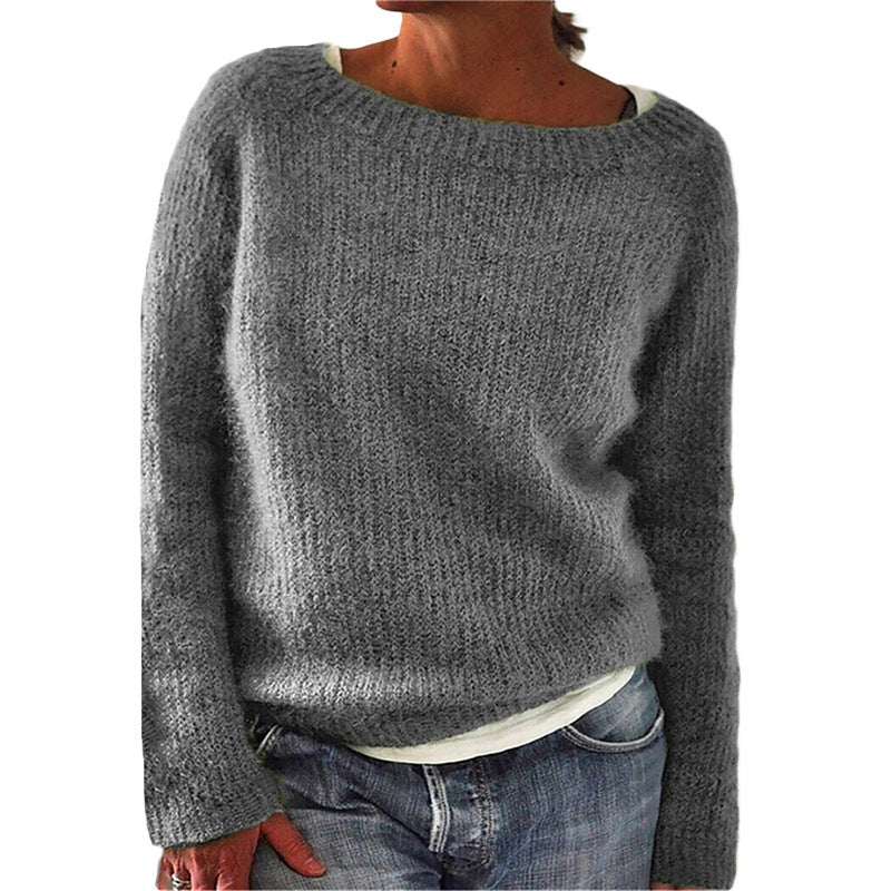 Women's Classic Sweater in Soft Acrylic – Relaxed Fit for Fall/Winter Casual Wear