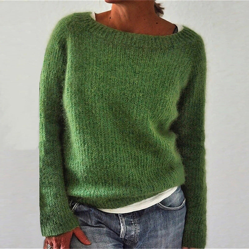 Women's Classic Sweater in Soft Acrylic – Relaxed Fit for Fall/Winter Casual Wear