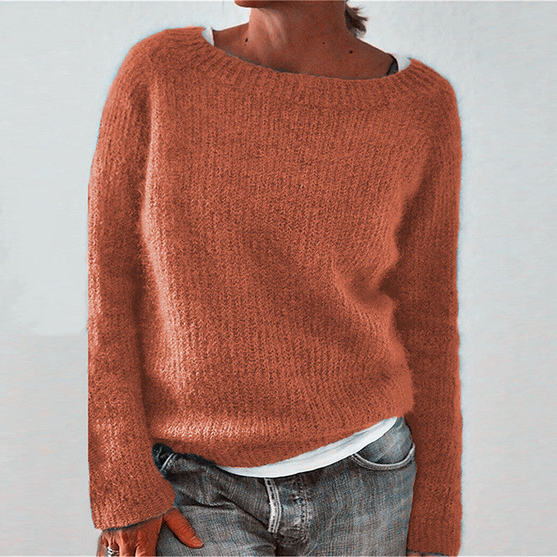 Women's Classic Sweater in Soft Acrylic – Relaxed Fit for Fall/Winter Casual Wear