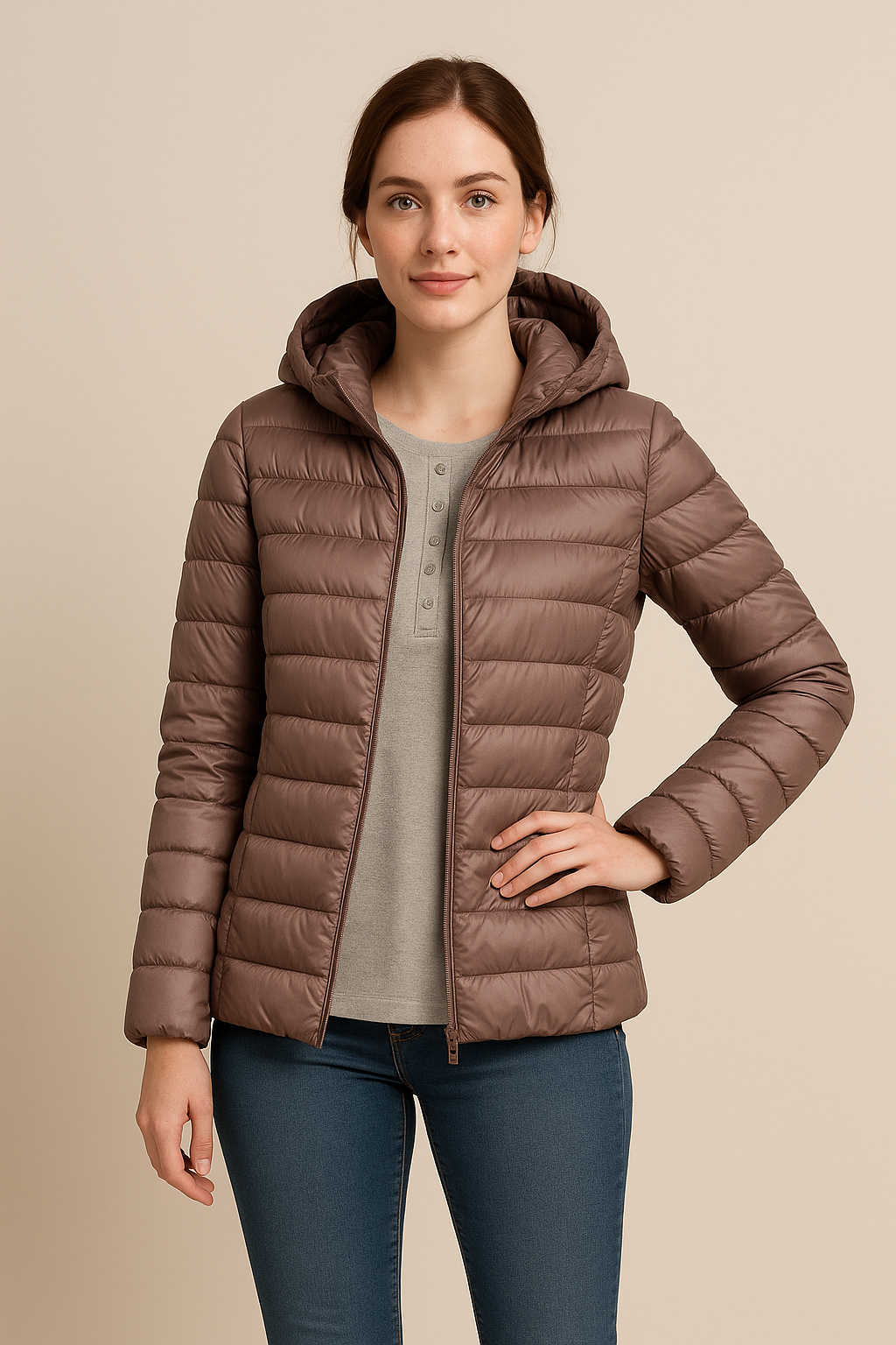 Hooded Puffer Jacket for Women