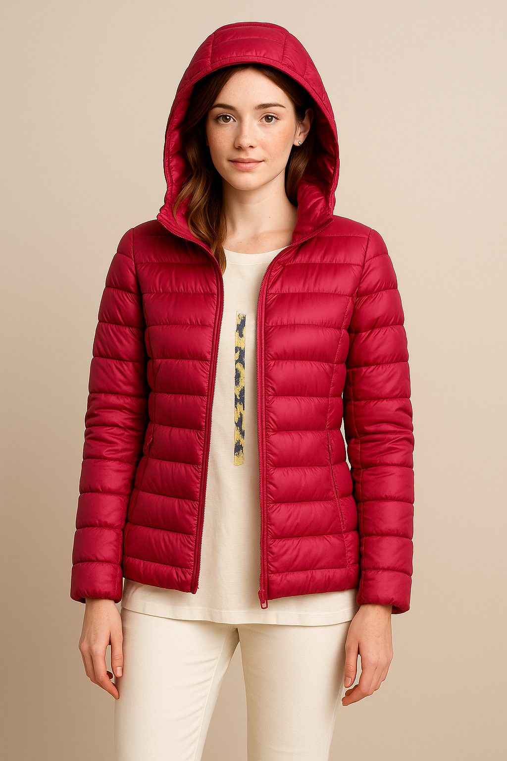 Hooded Puffer Jacket for Women