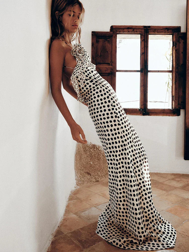 Spaghetti Strap Maxi Dress with Ruffles | Summer Garden Dress