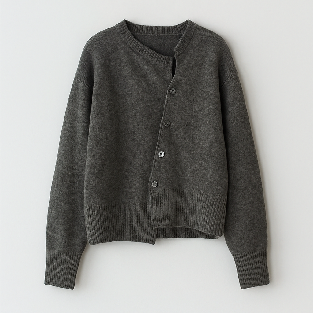 Wrap-around sweater made from luxuriously soft wool