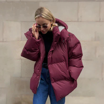 Hooded Quilted Puffer Jacket for Women