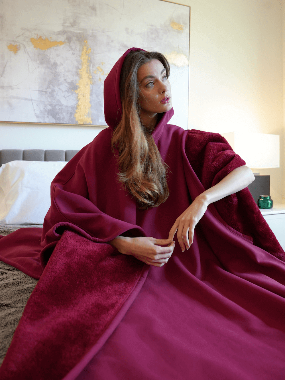Oversized Hooded Blanket for Women