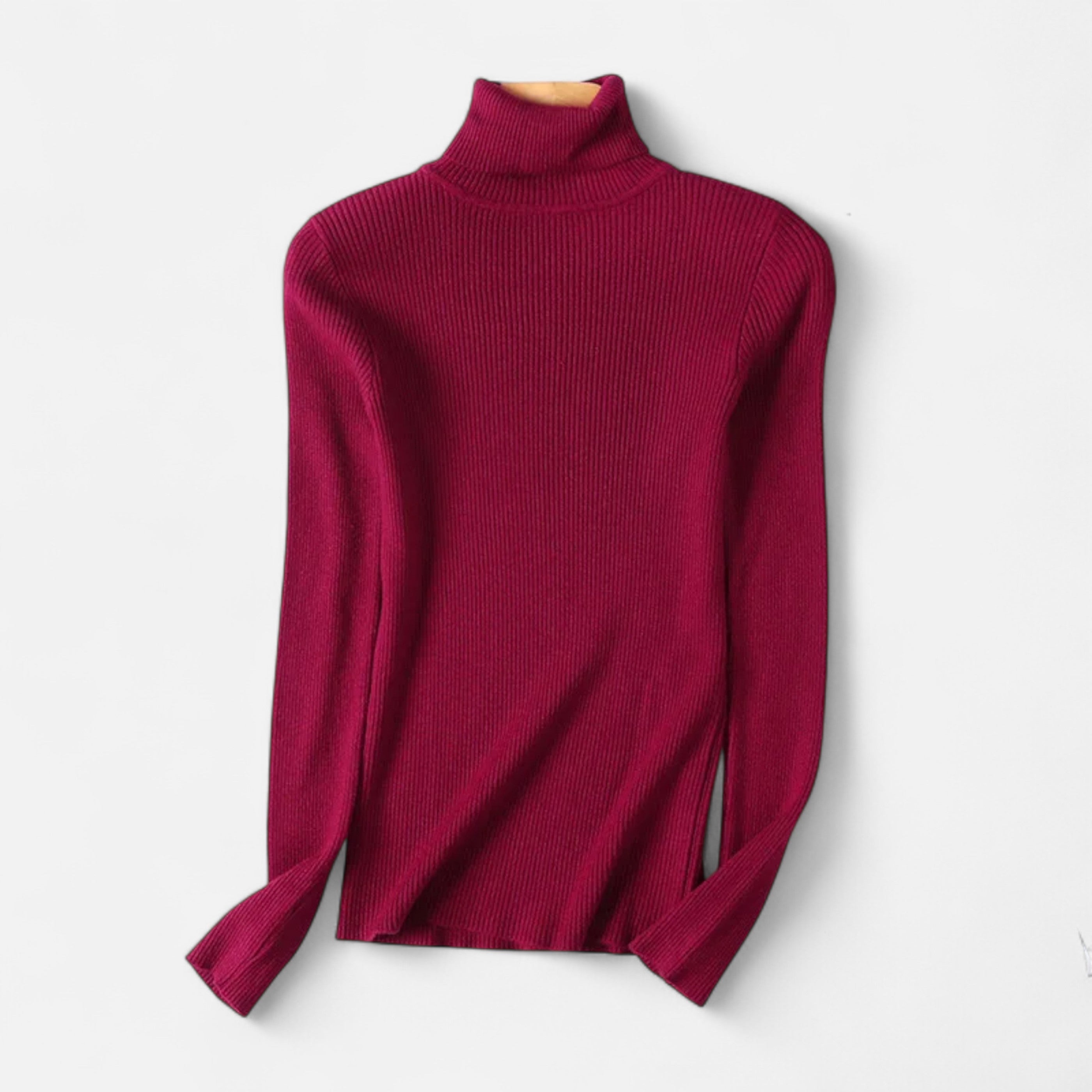 Women’s Ribbed Turtleneck Sweater – Soft Slim-Fit Winter Knit Top