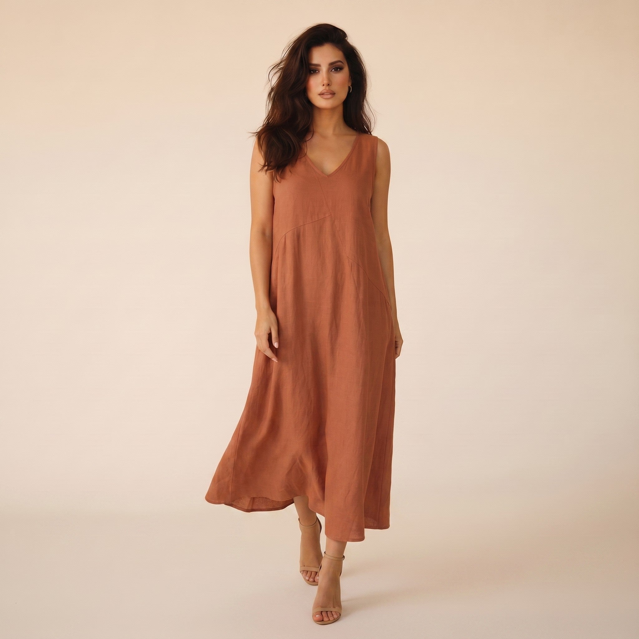Mirabel | Women's Linen Maxi Dress - view 4