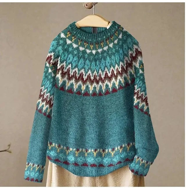 Fair Isle Crewneck Sweater for Women