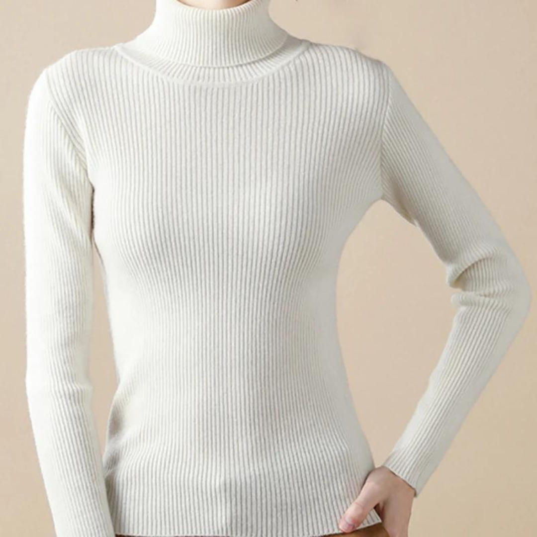 Cashmere turtleneck sweater for women