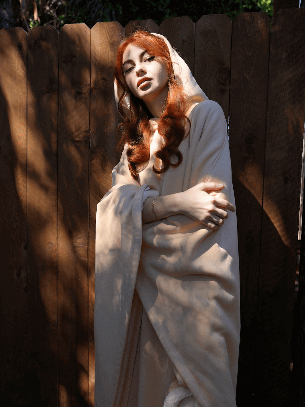 Oversized Hooded Blanket for Women