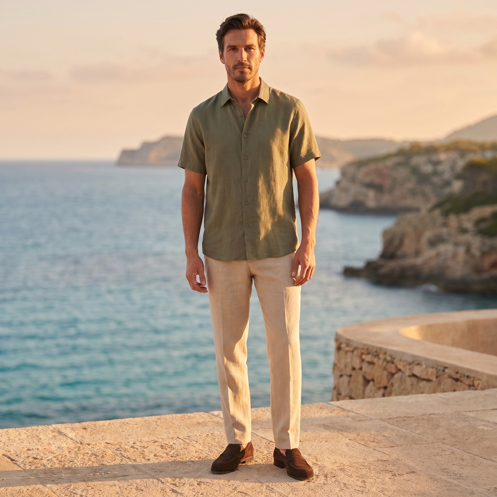 Bastien | Men's Linen Short-Sleeve Shirt - view 5