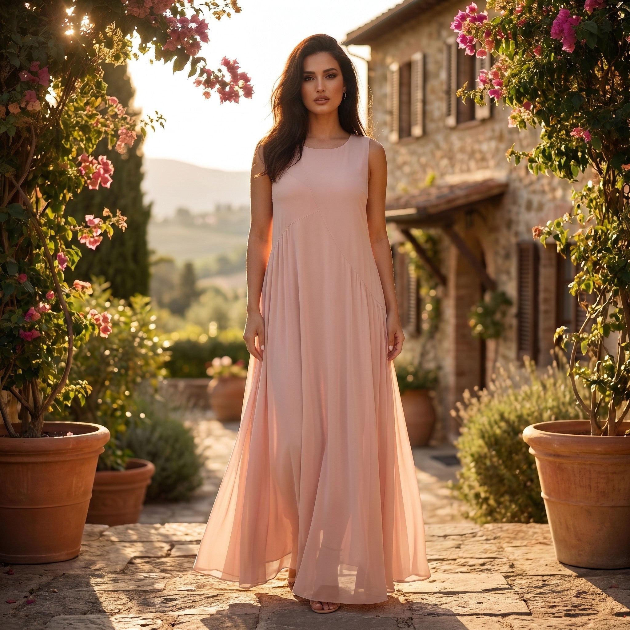 Solene | Women's Chiffon Maxi Dress - view 5
