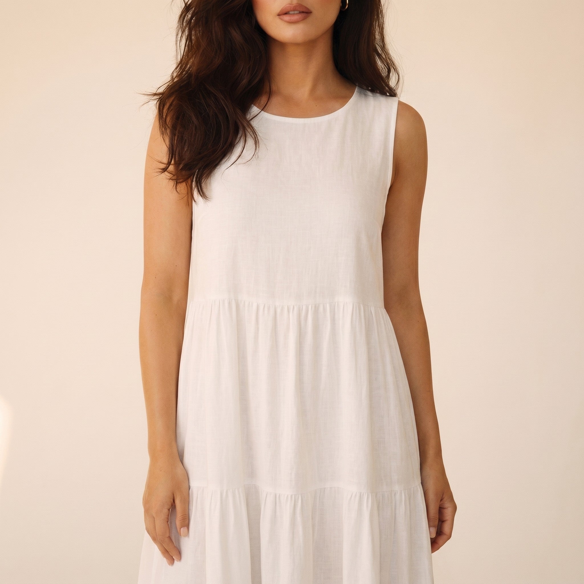 Liesel | Women's Cotton Tiered Maxi Dress - view 3