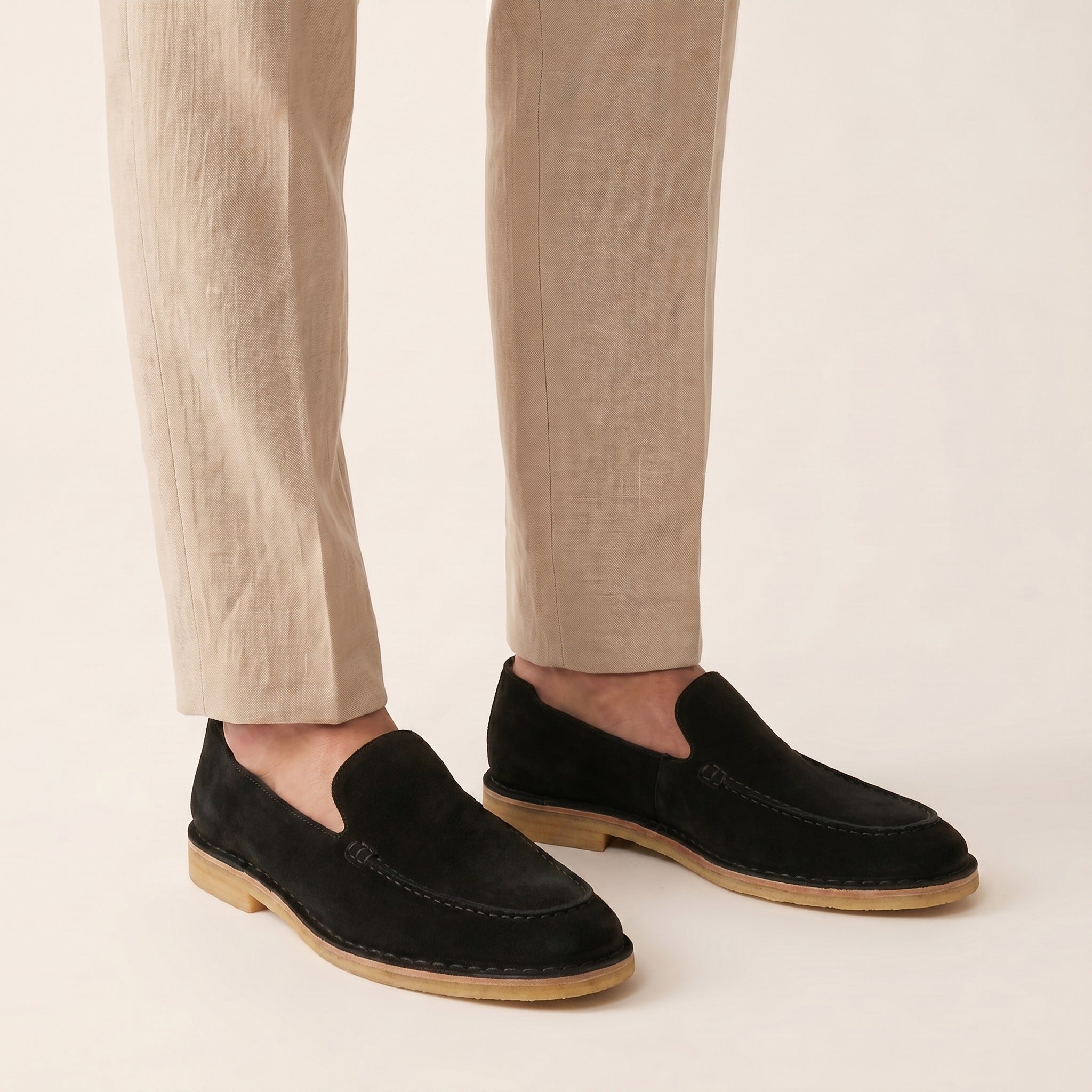 Matteo | Men's Leather Driving Loafers - Black
