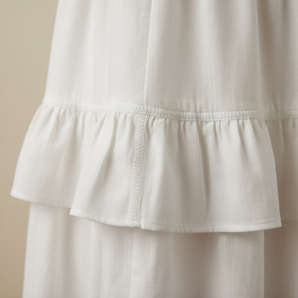 Delphine | Women's Cotton Tiered Midi Dress - lifestyle 3