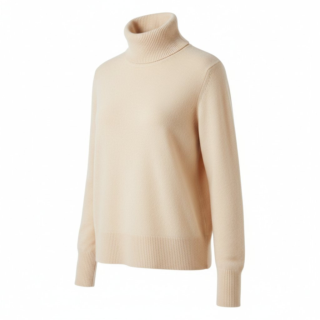 Brielle | Women's Cashmere Turtleneck Sweater - Cream
