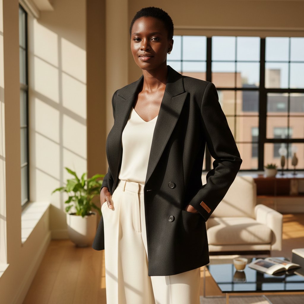 Dahlia | Women's Wool Tailored Blazer - lifestyle 4