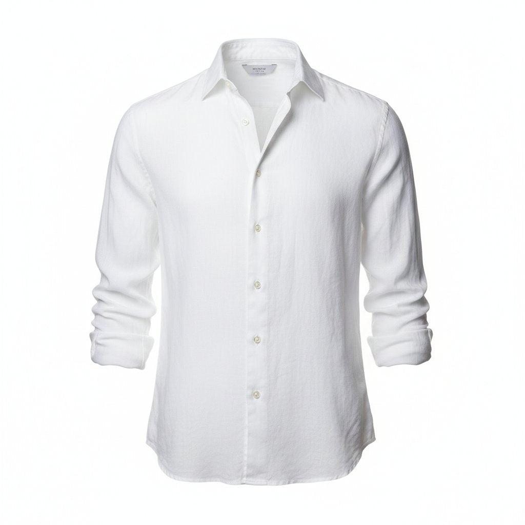 Beckett | Men's Linen Classic Summer Shirt - White