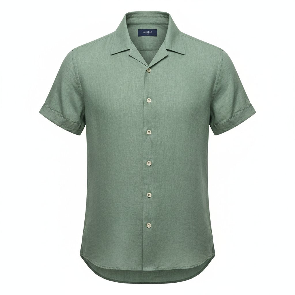 Beckett | Men's Linen Classic Summer Shirt - Sage