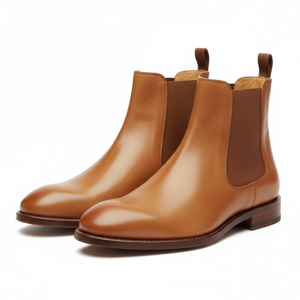 Calloway | Men's Leather Chelsea Ankle Boots - Tan